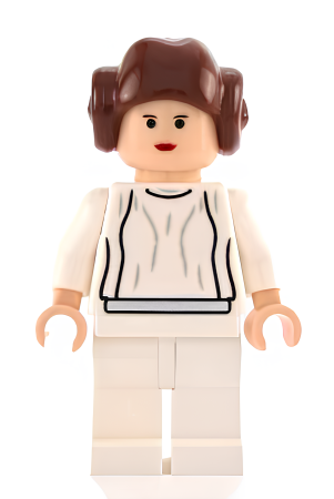 Минифигурка Lego Star Wars Princess Leia - Light Nougat, White Dress, Small Eyes, Smooth Hair sw0175a U